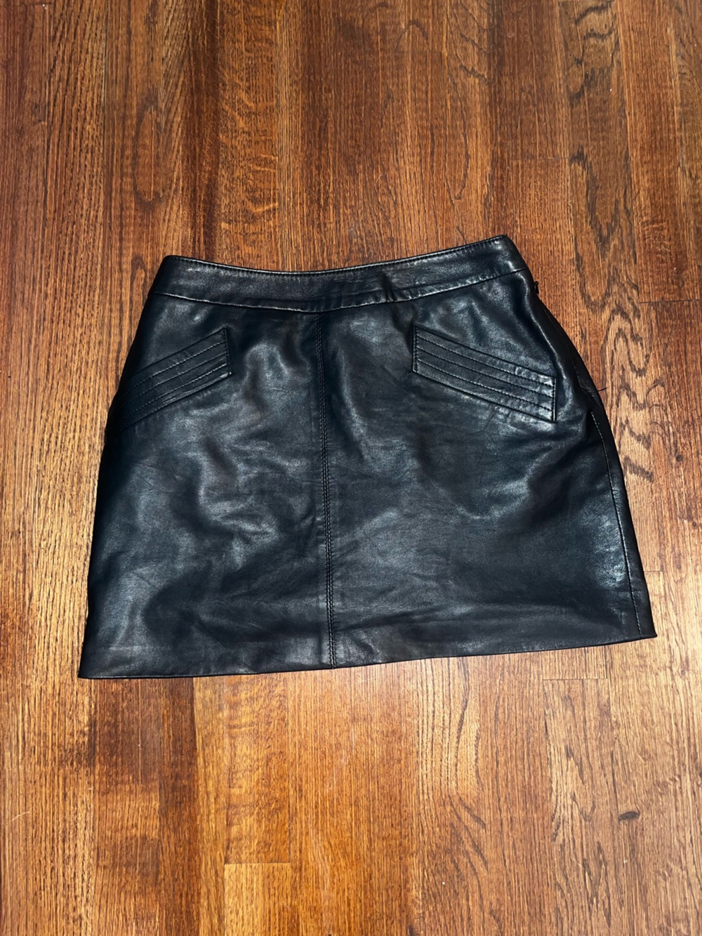 Zara Black Faux Leather Mini Skirt